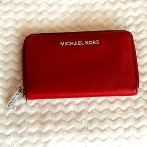 Michael Kors Red Wallet Large